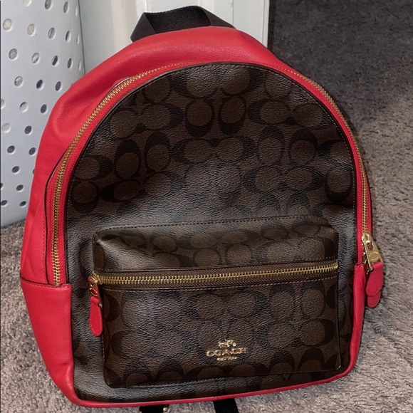 Coach leather back pack main image 2
